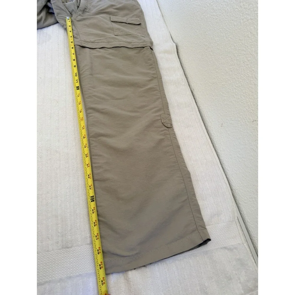 The North Face Womens Cargo Pants Size 8 Convertible Hiking Nylon Tan - Picture 10 of 16